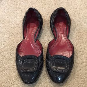 100% authentic Roger Vivier black flats USED!